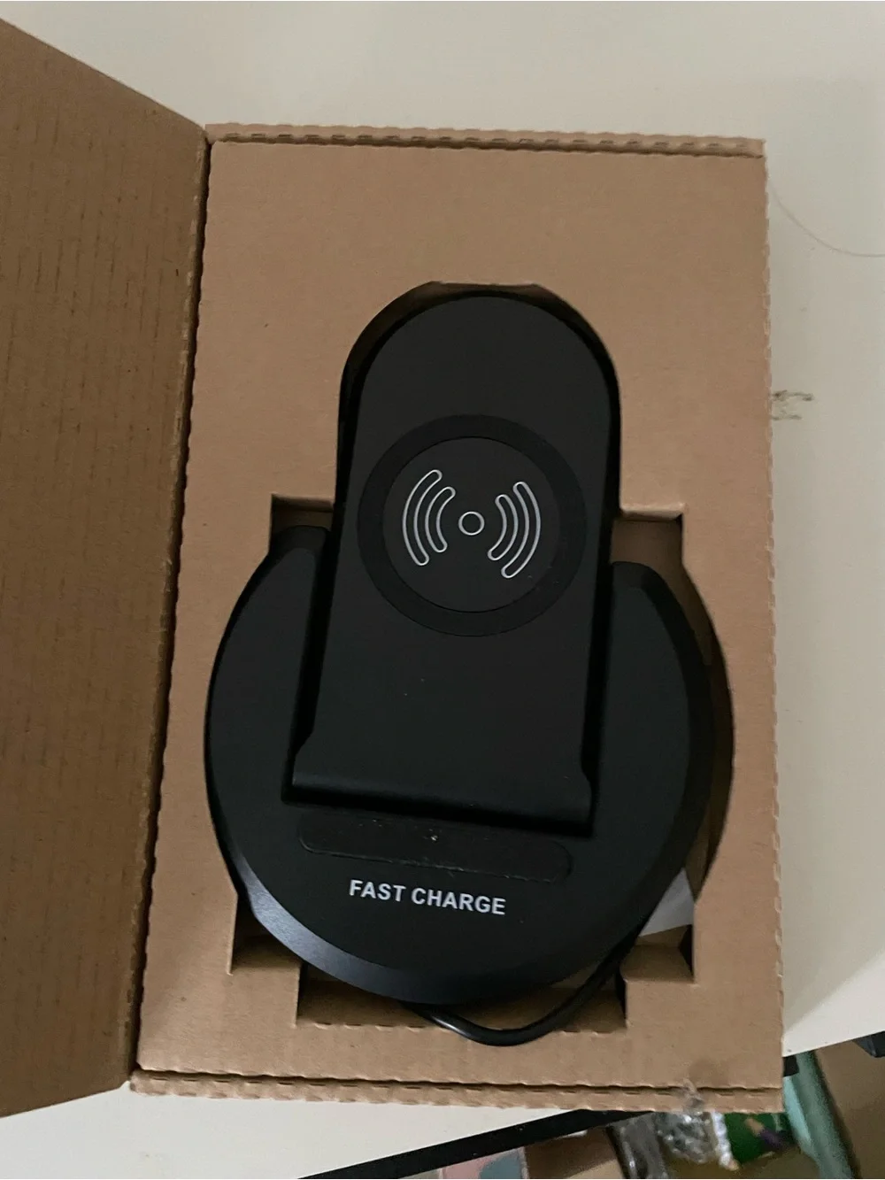 Wireless Fast Charge Phone Stand Charger - Black